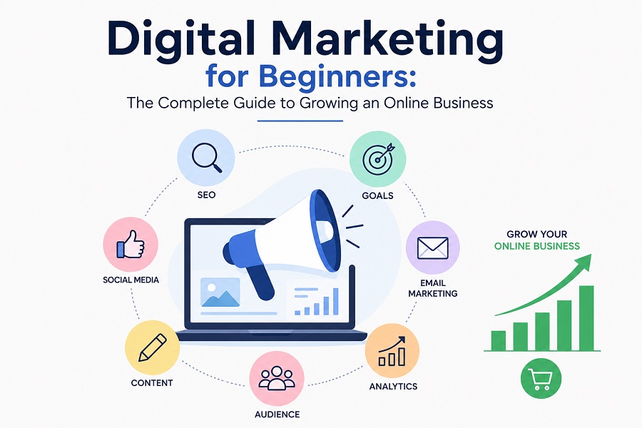 Digital Marketing for Beginners: The Complete Guide to Growing an Online Business Digital Marketing for Beginners