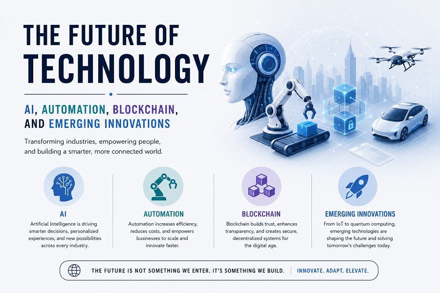 The Future of Technology: AI, Automation, Blockchain, and Emerging Innovations Future of Technology